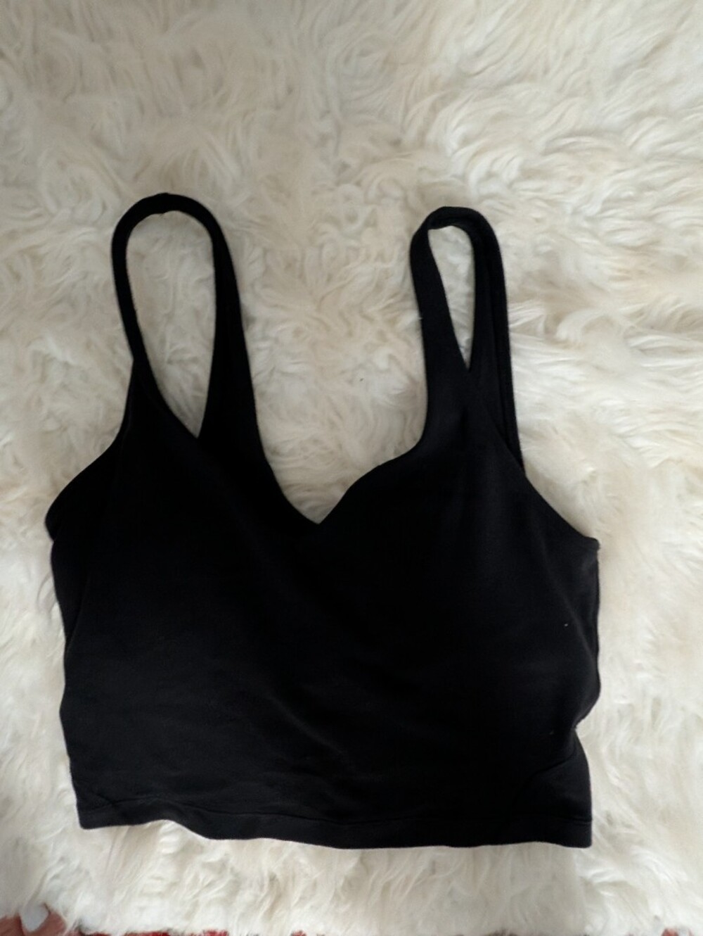 lululemon athletica Black Cropped Athletic Camisole Tank